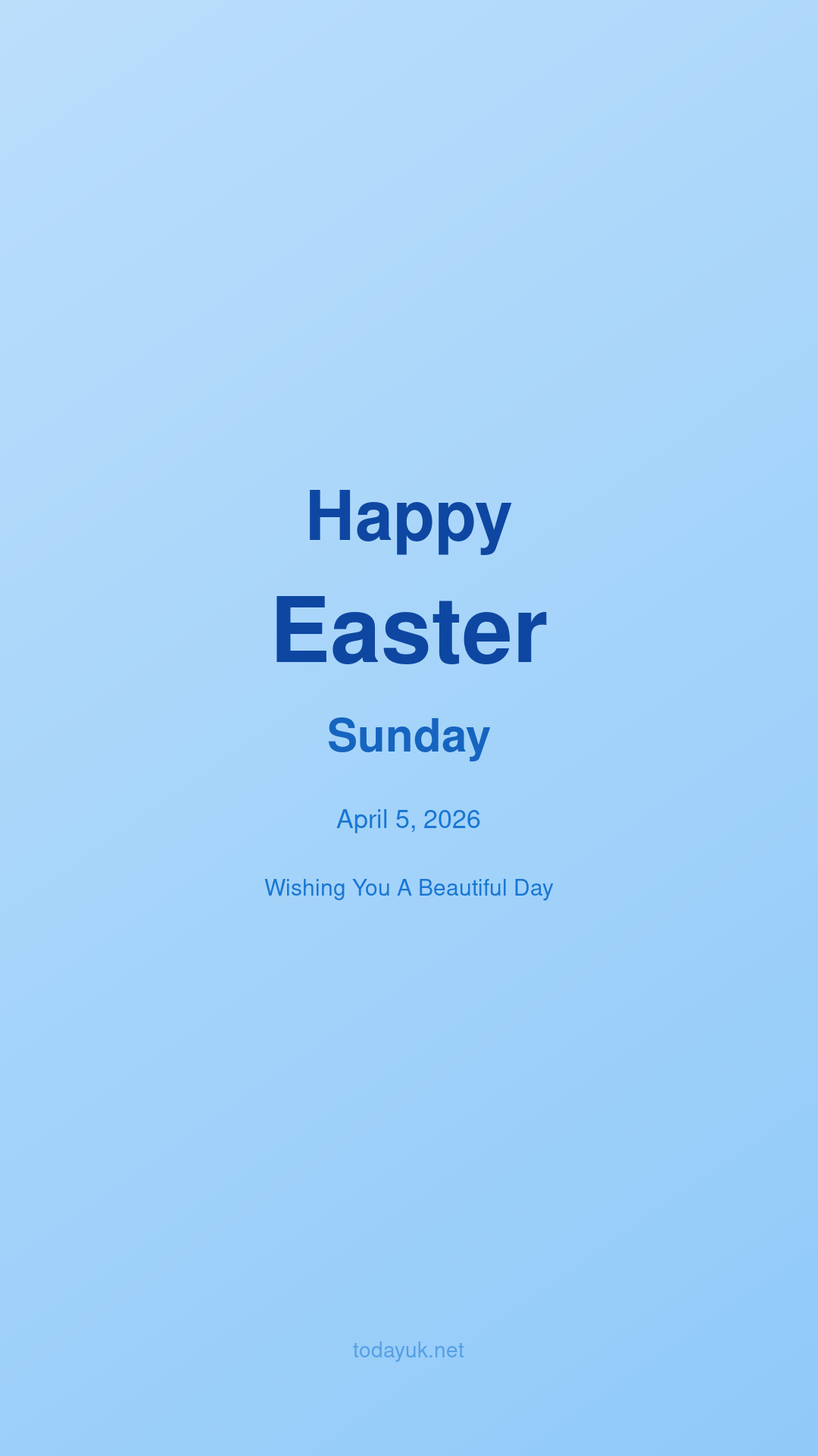 Happy Easter Sunday April 5 2026 blue mobile wallpaper