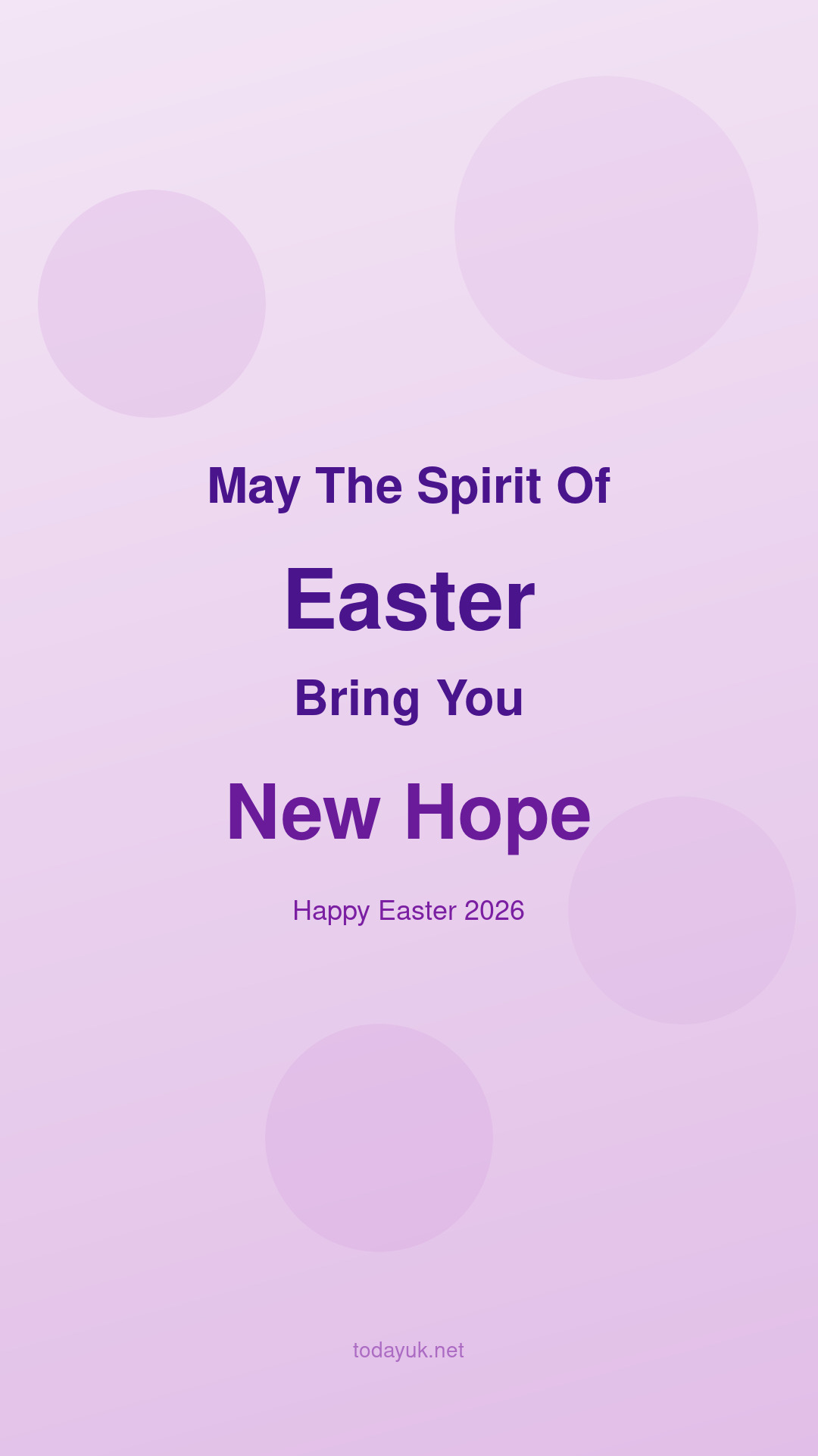 May the spirit of Easter bring you new hope 2026 lavender mobile wallpaper