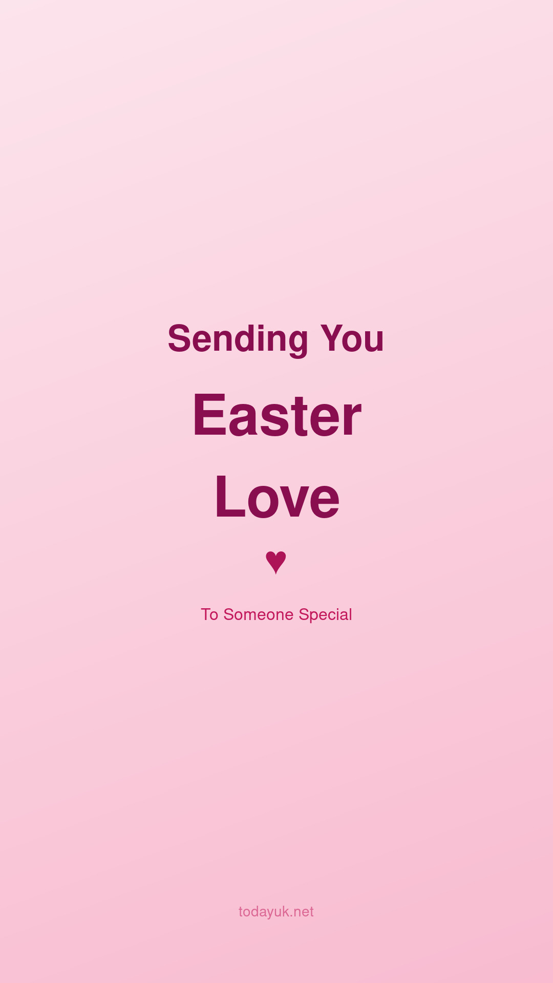Sending you Easter love 2026 rose pink mobile wallpaper